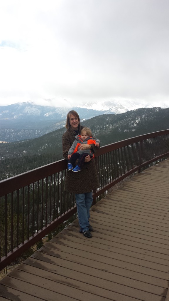 Mommy and Rowan in Rocky Mountains National Park